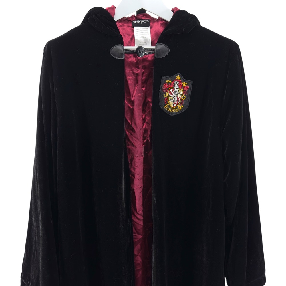 ๐ Harry Potter Unisex Gryffindor Heavyweight Blk Velvet Robe Cosplay Halloween - Picture 4 of 16